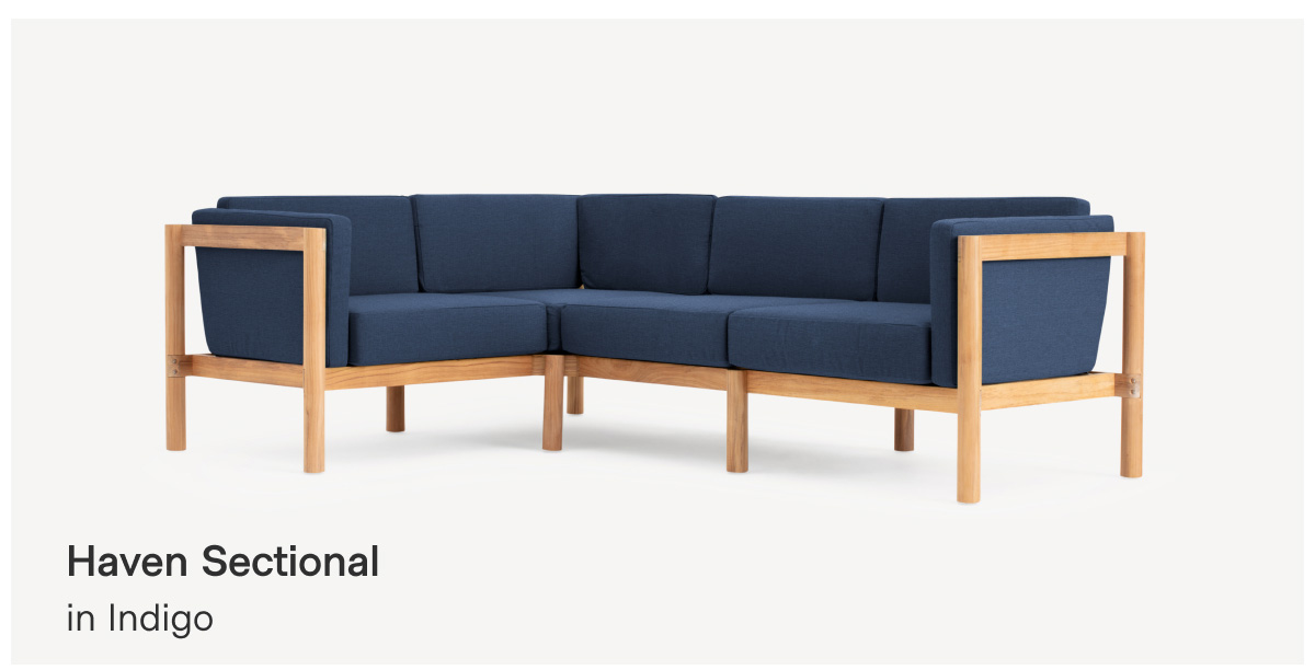 Haven Sectional in Indigo