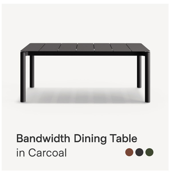 Bandwidth Dining Table in Charcoal