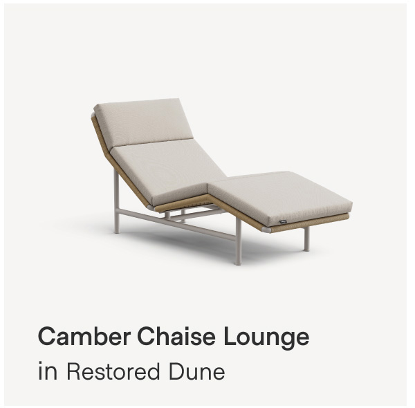 Camber Chaise Lounge in Restored Dune