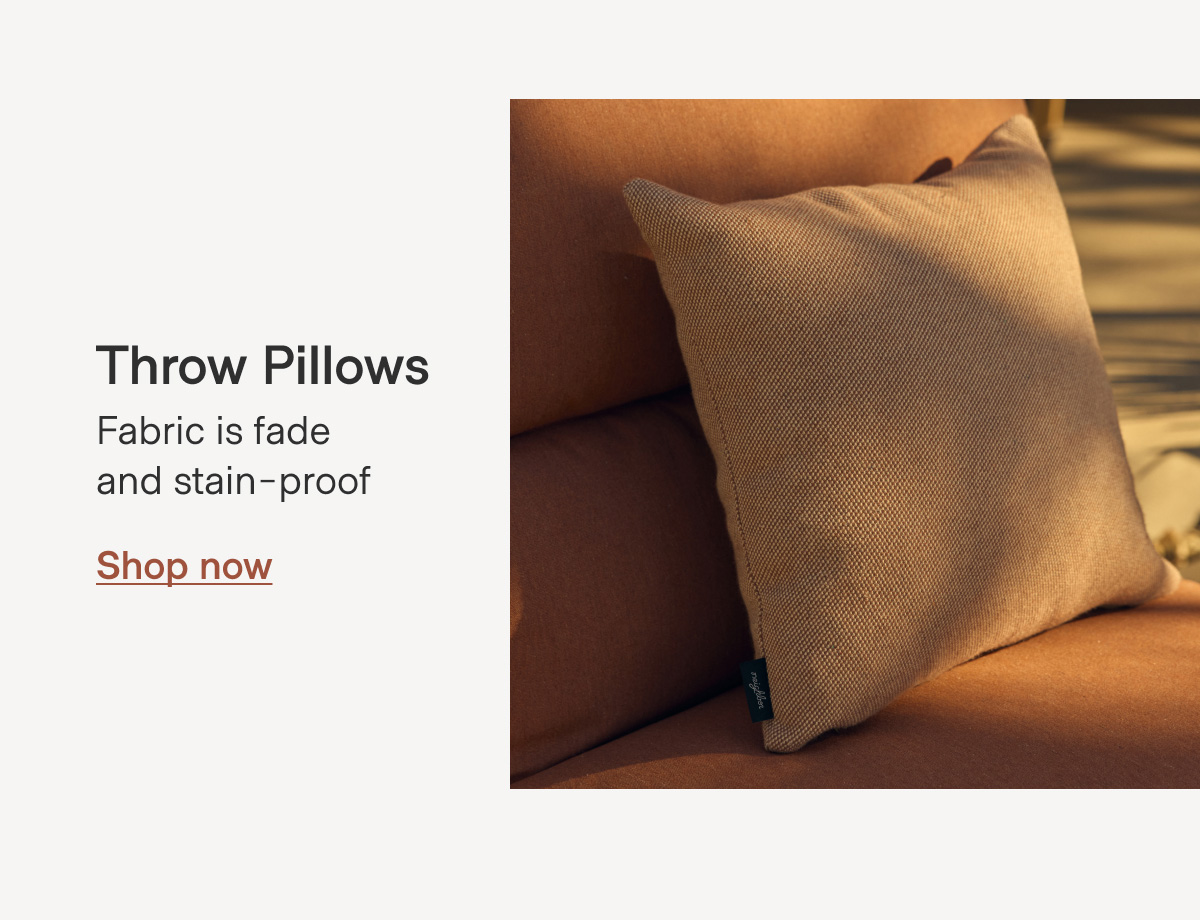 Throw Pillows Fabric is fade  and stain-proof Shop now