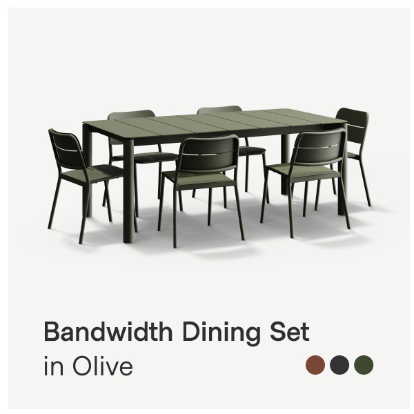 Bandwidth Dining Set in Olive
