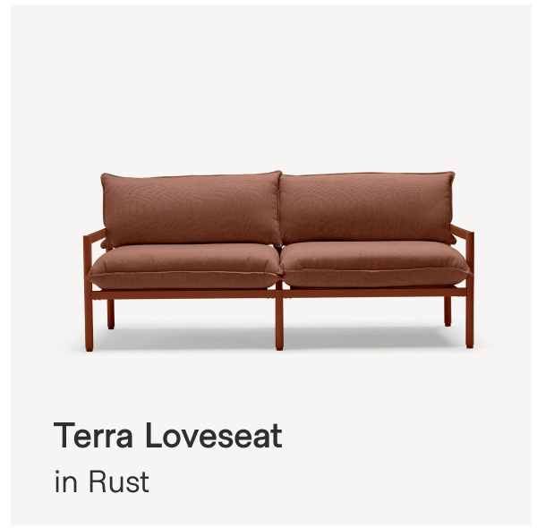 Terra Loveseat in Rust