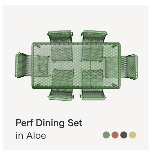 Perf Dining Set in Aloe