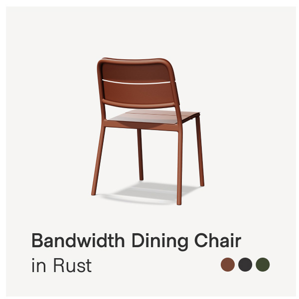 Bandwidth Dining Chair in Rust