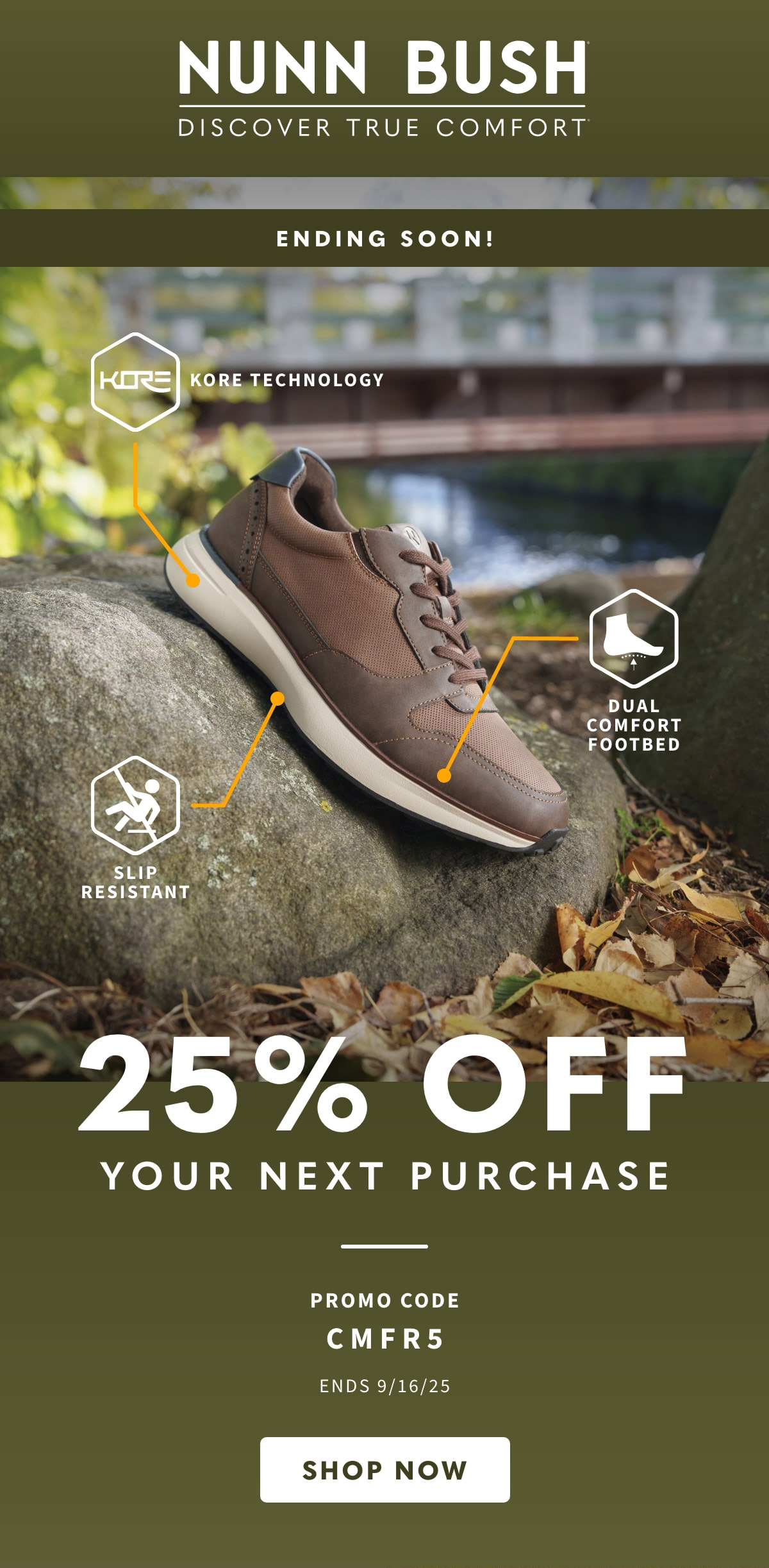 25% off your next purchase with promo code CMFR5. Display images to learn more.
