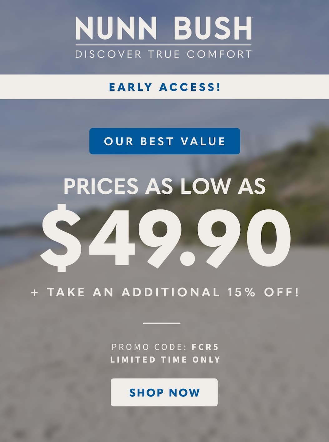 Prices as low as $49.90 + Take an additional 15% off with code FCR5. Display images to learn more.