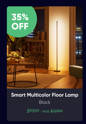 Smart Multicolor Floor Lamp Black - $77.99, was $119.99 (35% off)