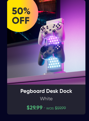 Pegboard Desk Dock White - $29.99, was $59.99 (50% off)