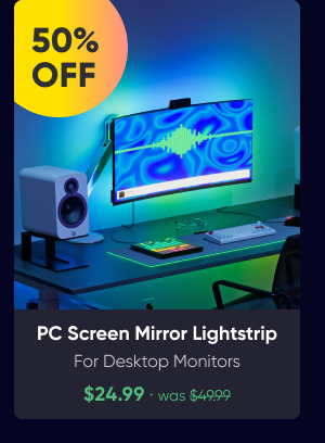 PC Screen Mirror Lightstrip - $24.99, was $49.99 (50% off)