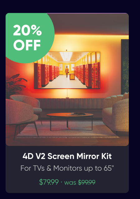 4D V2 Screen Mirror Kit for TVs up to 65in - $79.99, was $99.99 (20% off)