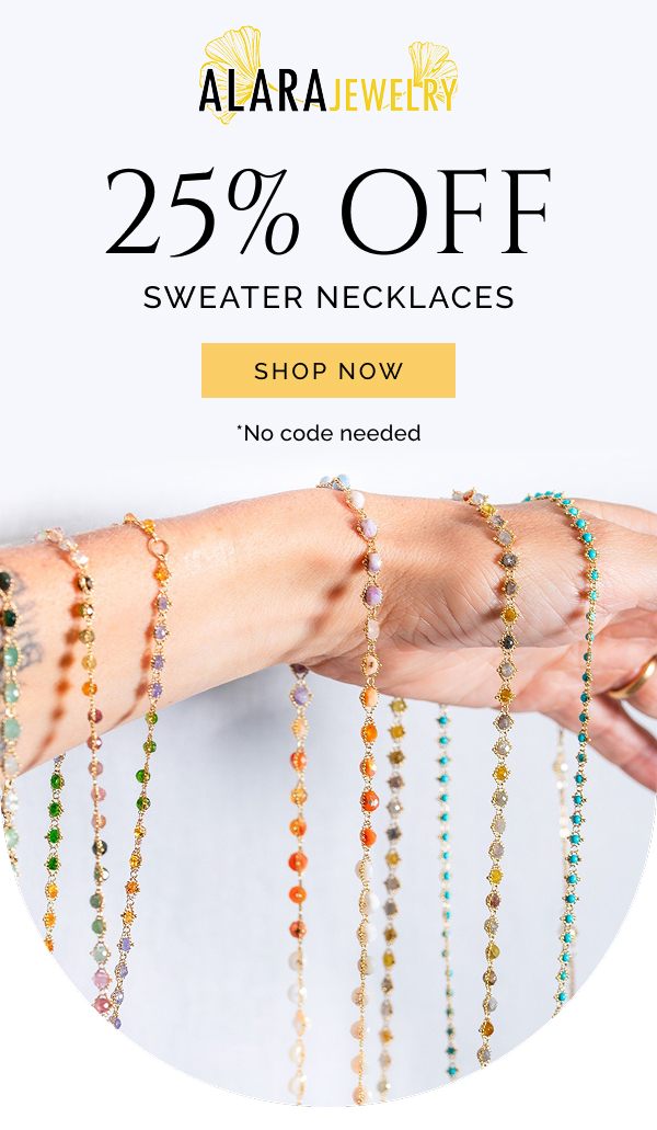 25% Off Sweater Necklaces