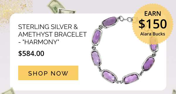 Sterling Silver & Amethyst Bracelet - "Harmony"