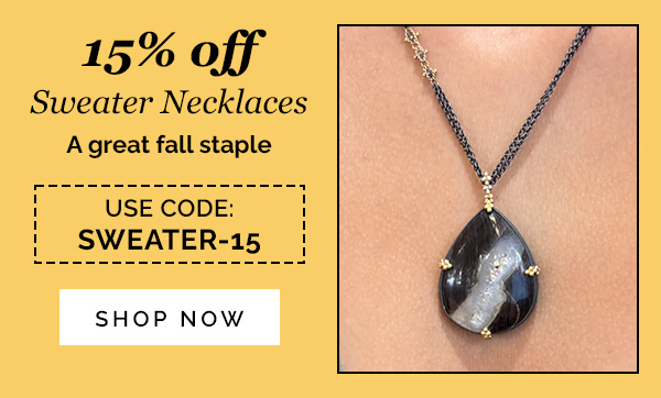 15% off Sweater Necklaces