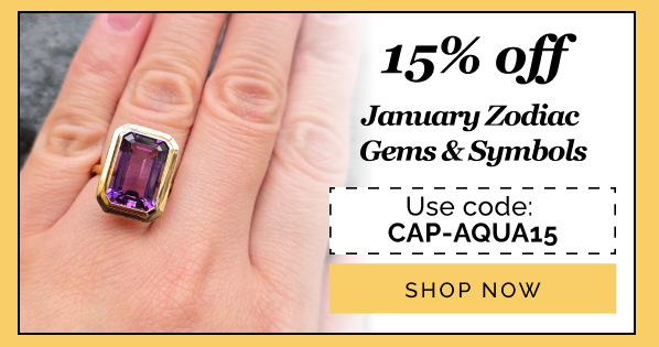 15% off January Zodiac Gems & Symbols