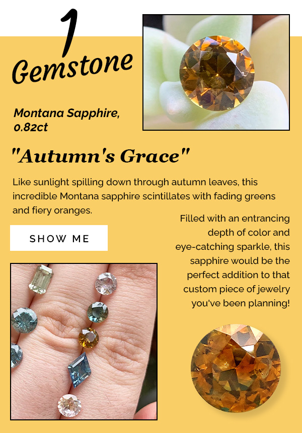 Montana Sapphire, 0.82ct - "Autumn's Grace"