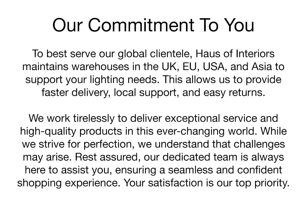 Our Commitment To You.