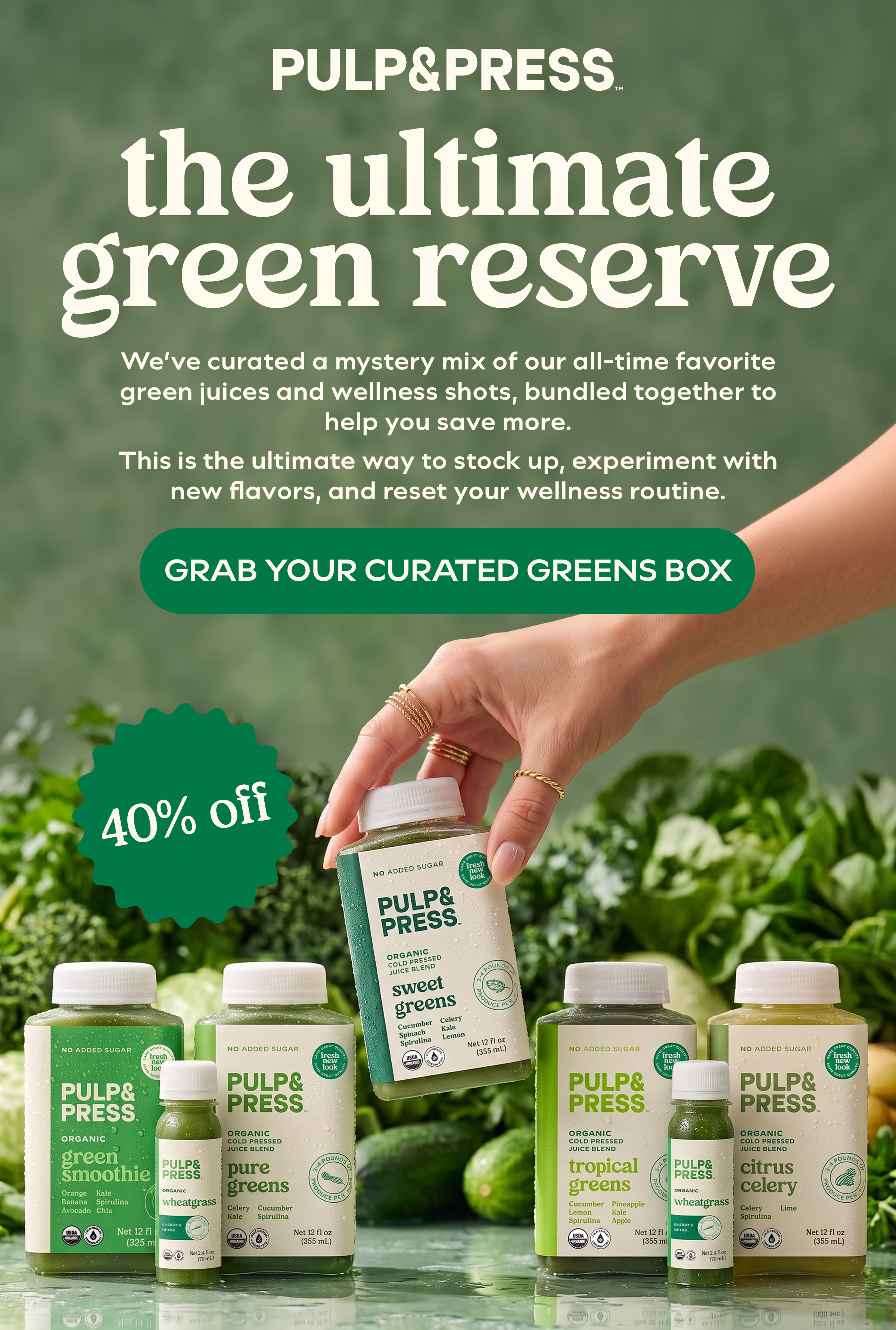 the ultimate green reserve. 40% off.