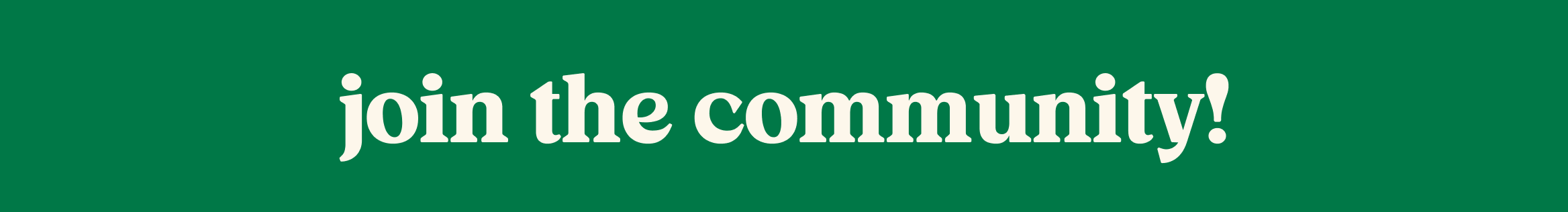 Join the community!