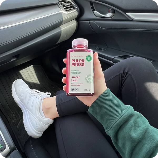 Grab a bottle on your way out! Breakfast, handled.