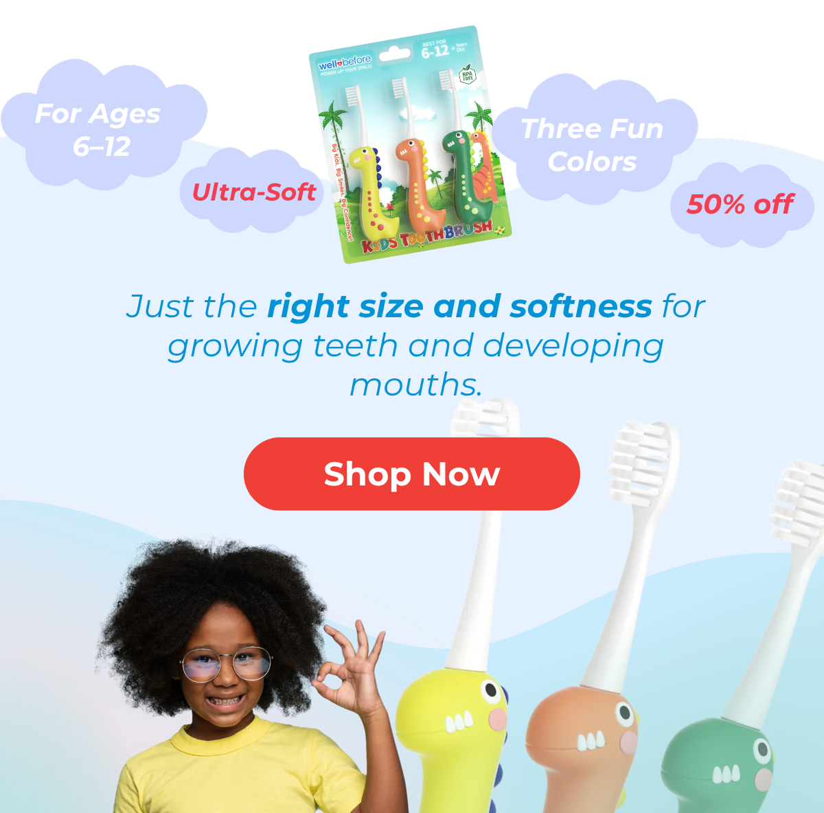 Shop Kids Dinosaur Toothbrush Set  >>>