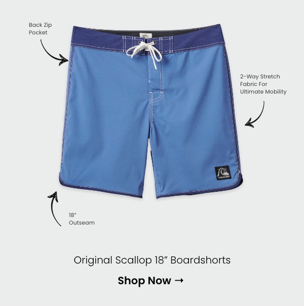 Original Scallop 18" Boardshorts