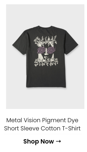 Metal Vision Pigment Dye Short Sleeve Cotton T-Shirt