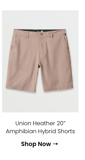 Union Heather 20" Amphibian Hybrid Shorts