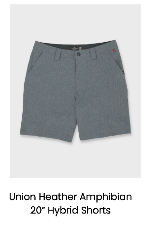 Union Heather Amphibian 20" Hybrid Shorts