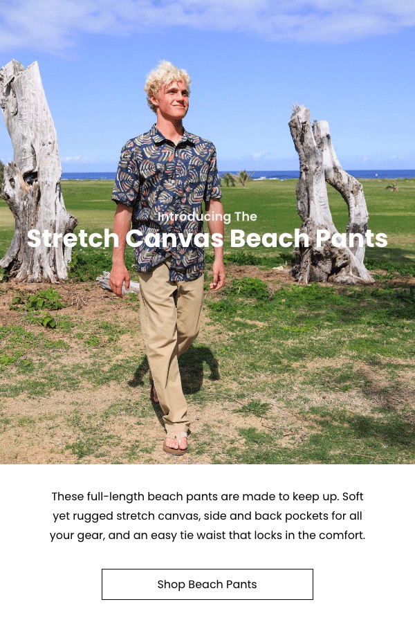 Stretch Canvas Beach Pants