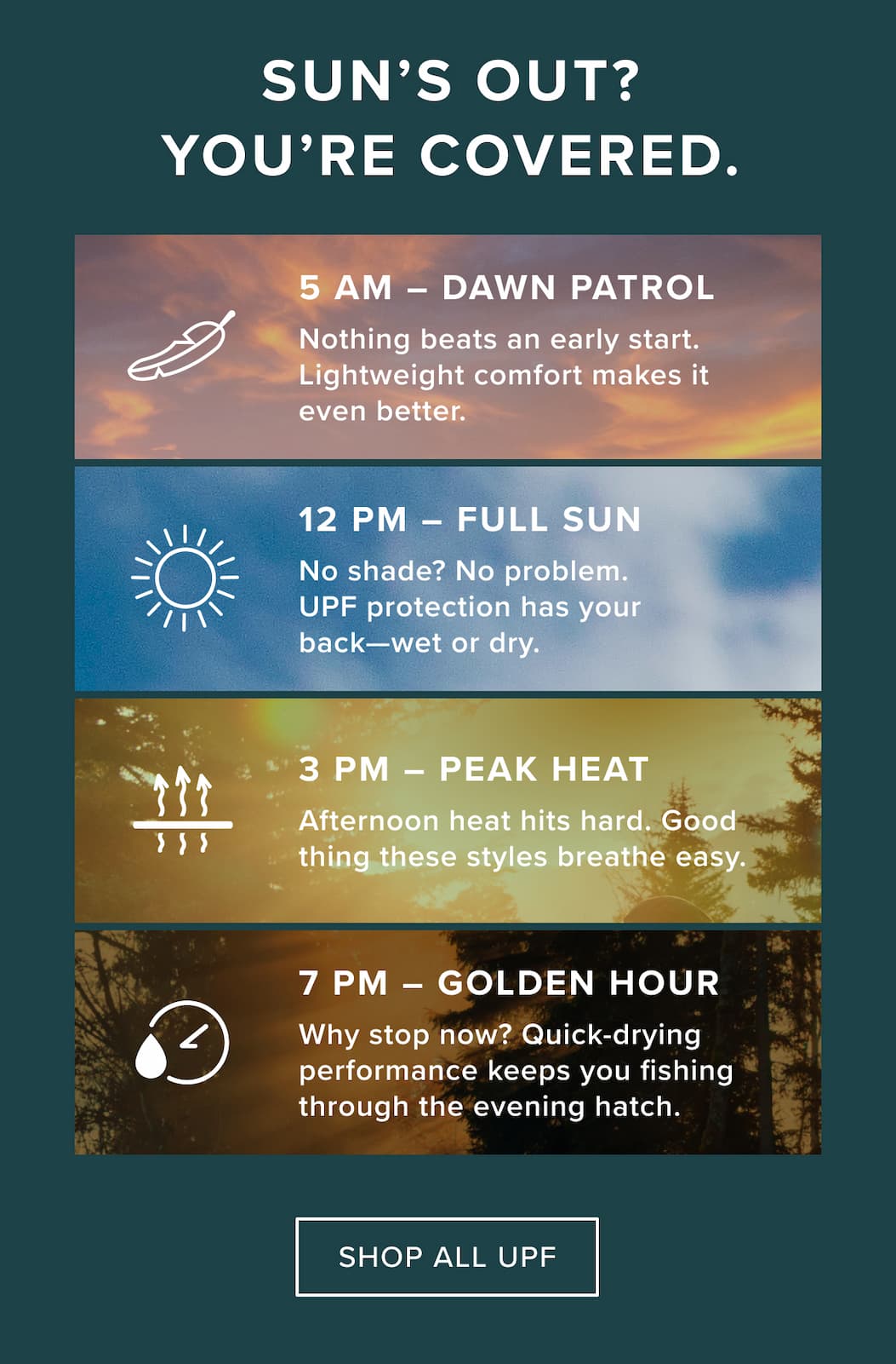 Sun's Out - you're covered! 