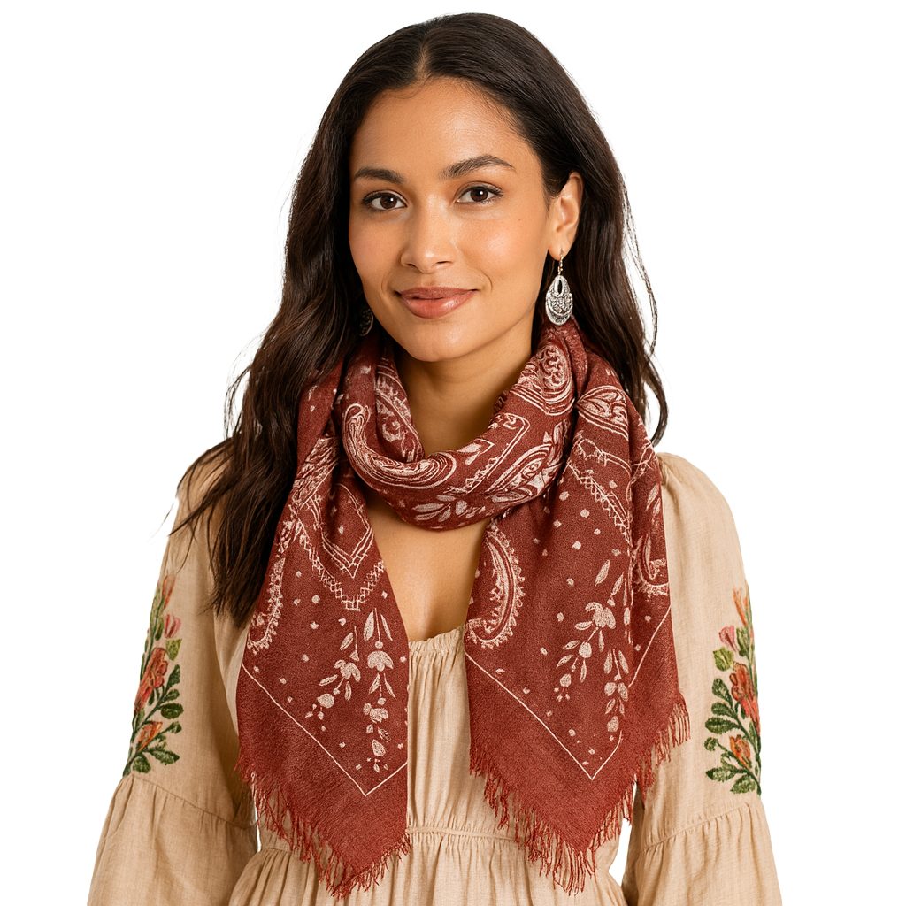 Cashmere Paisley in Henna.