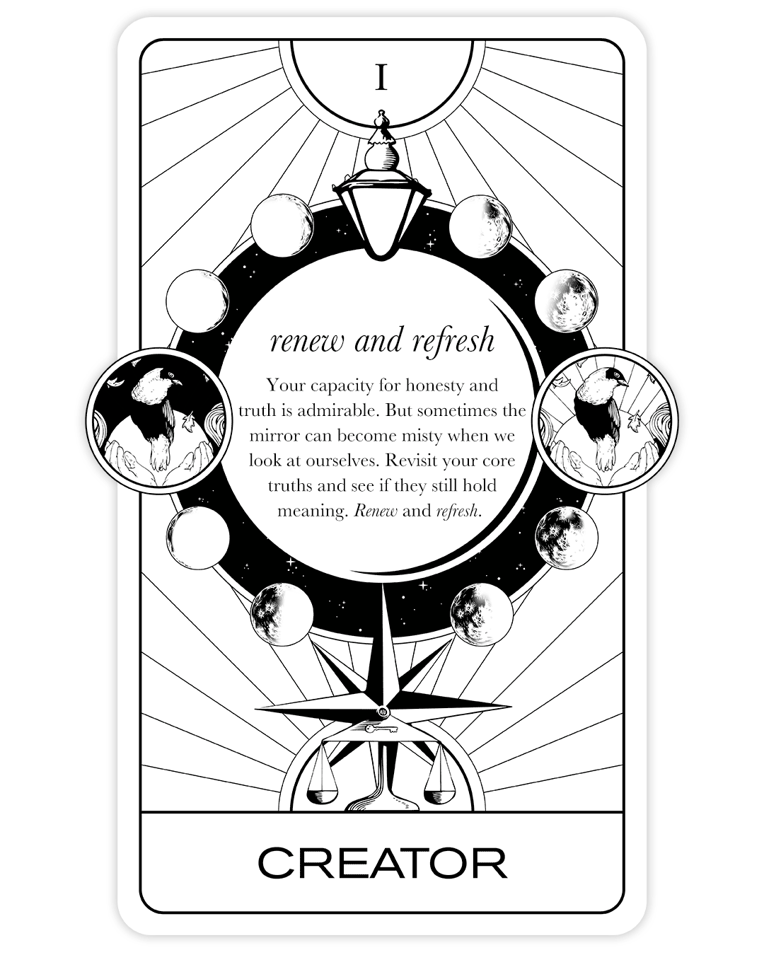 ARgENTUM's new moon monthly oracle spinner