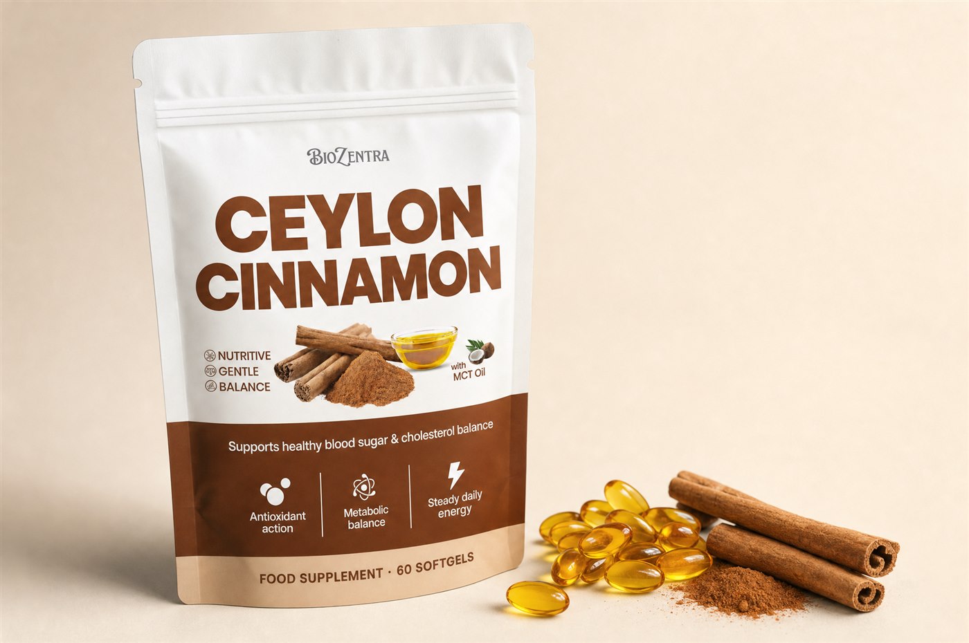 Biozentra Ceylon Cinnamon with MCT oil, and a healthy morning reading