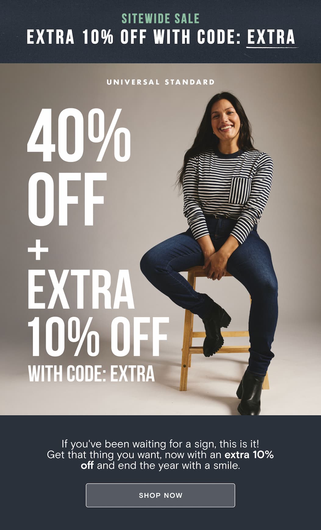 40% off plus extra 10% off with code EXTRA
