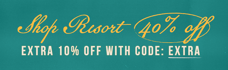 40% + 10% OFF with code EXTRA