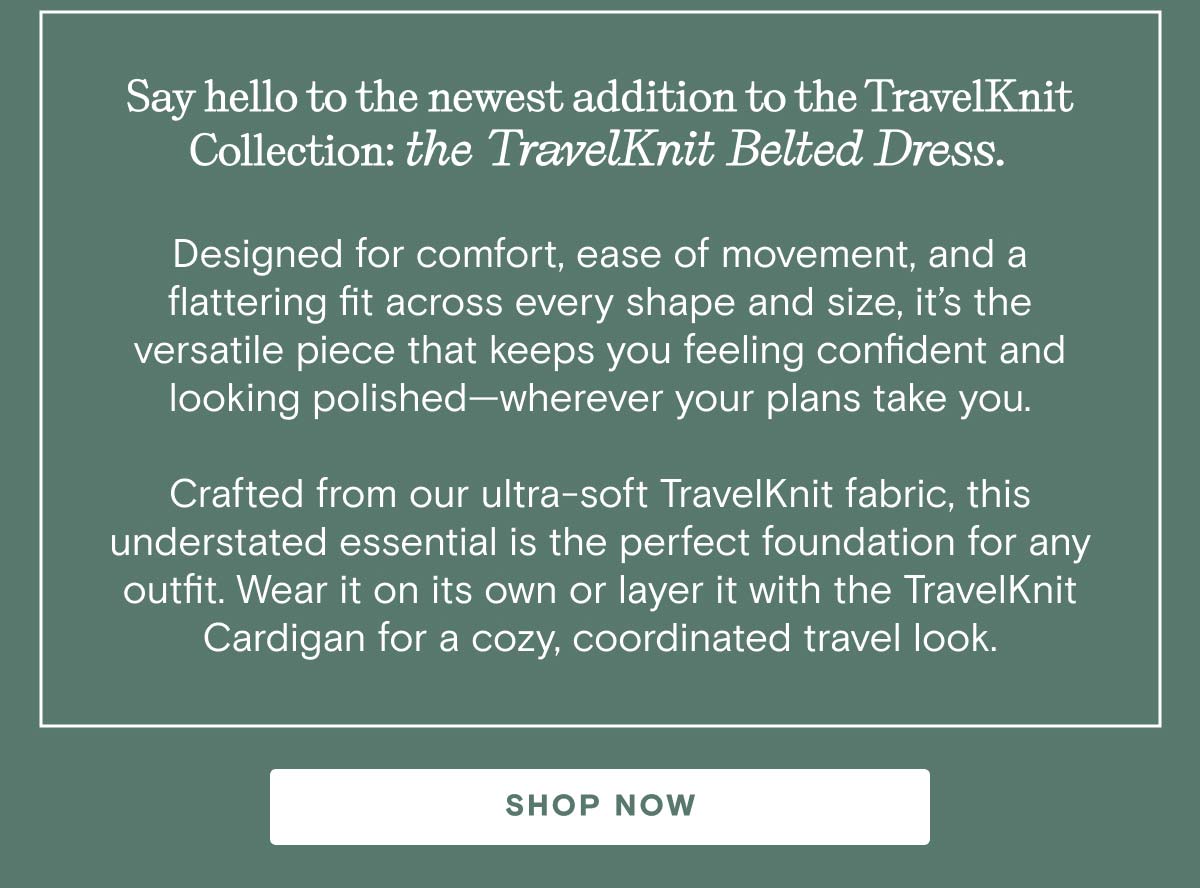 Shop TravelKnit Belted Dress