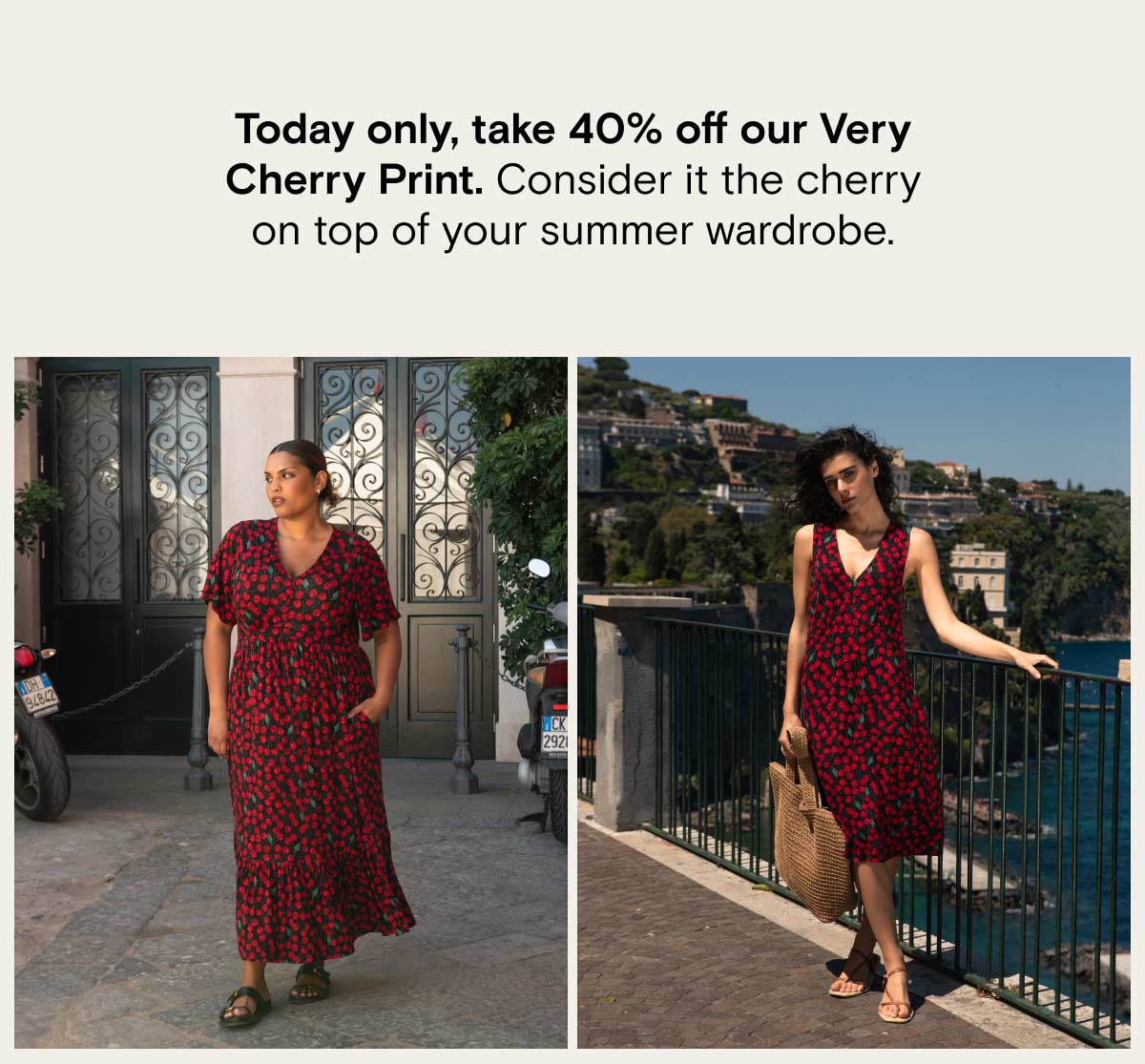 Today Only - 40% OFF Very Cherry Print