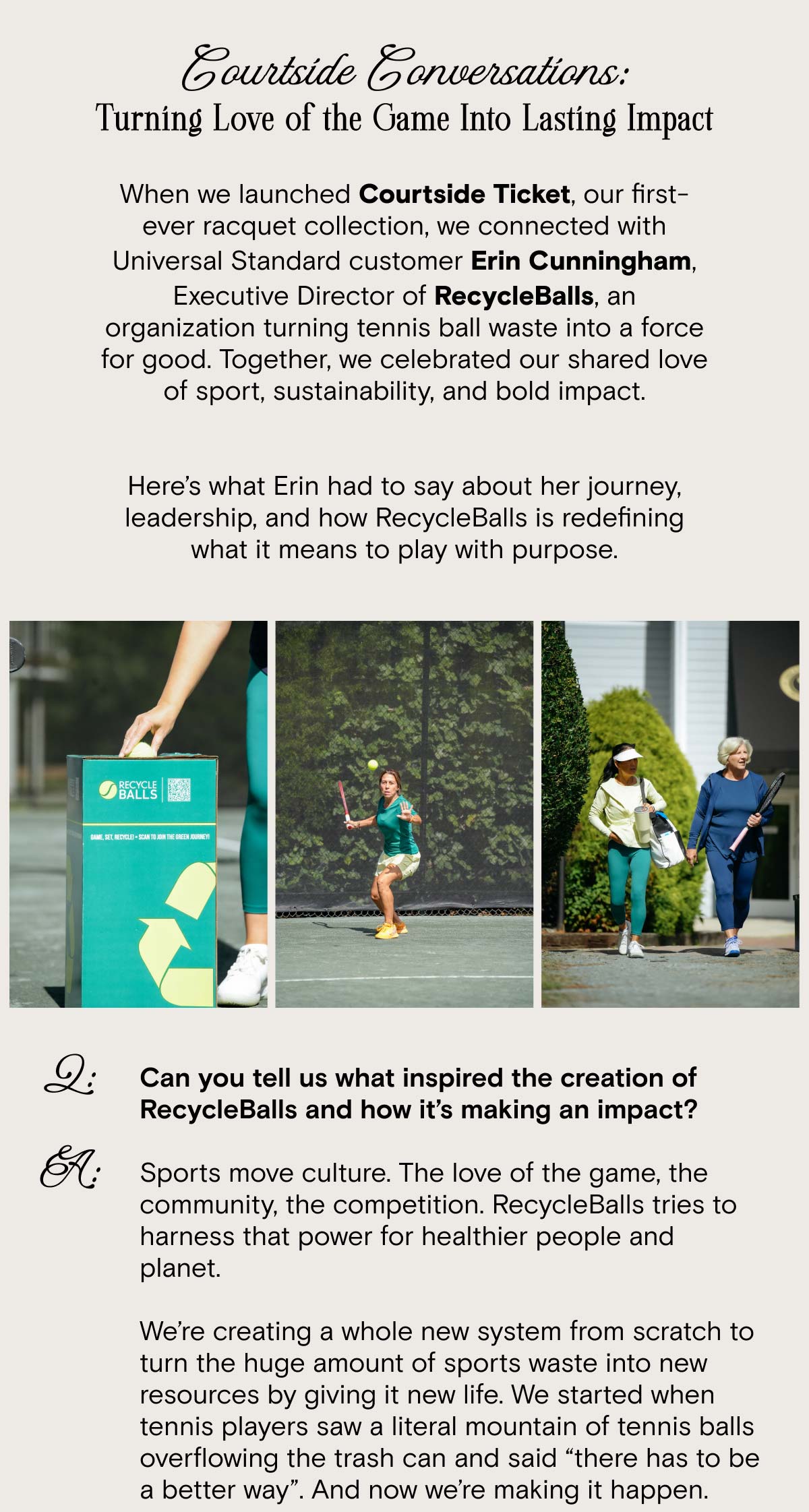 Courtside Ticket x RecycleBalls 