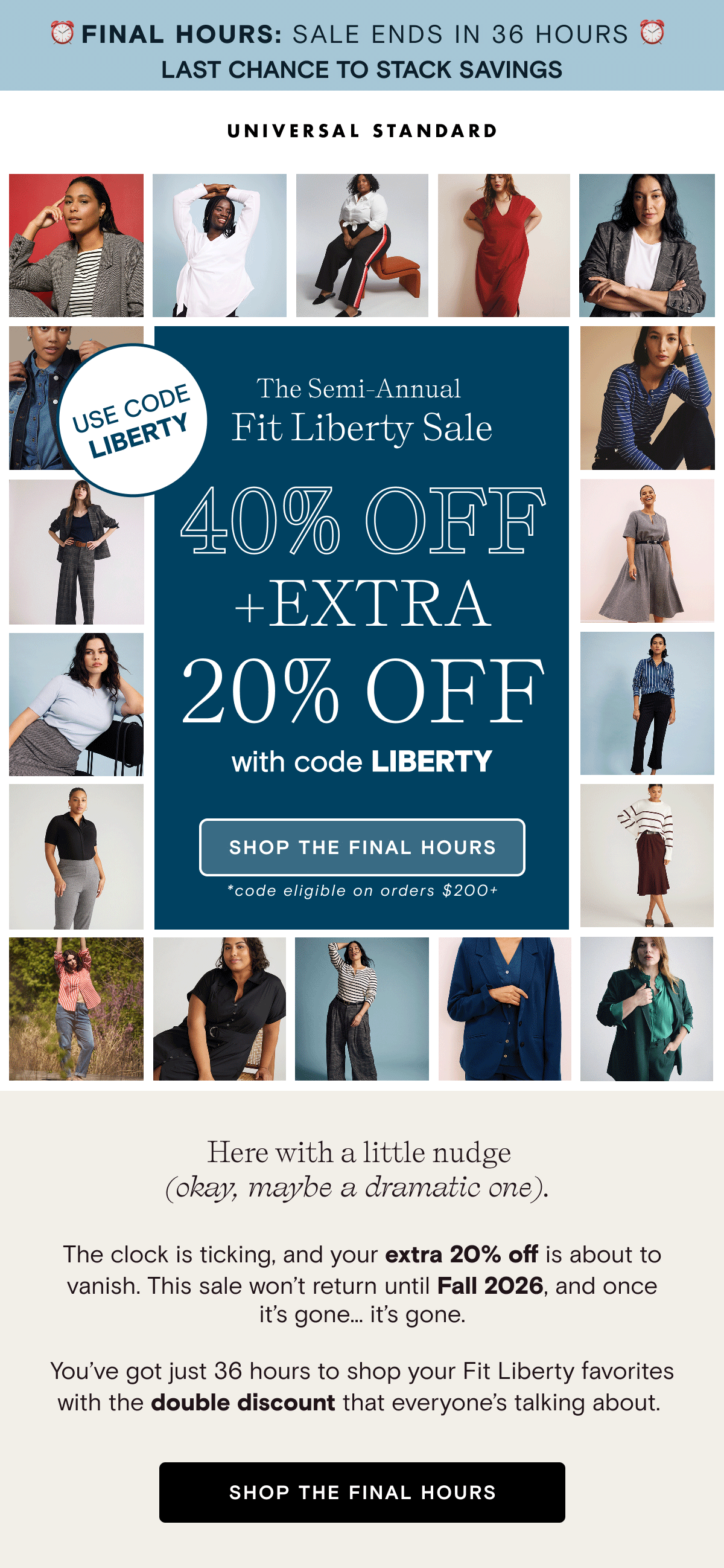 Fit Liberty Sale ends in 36 hours