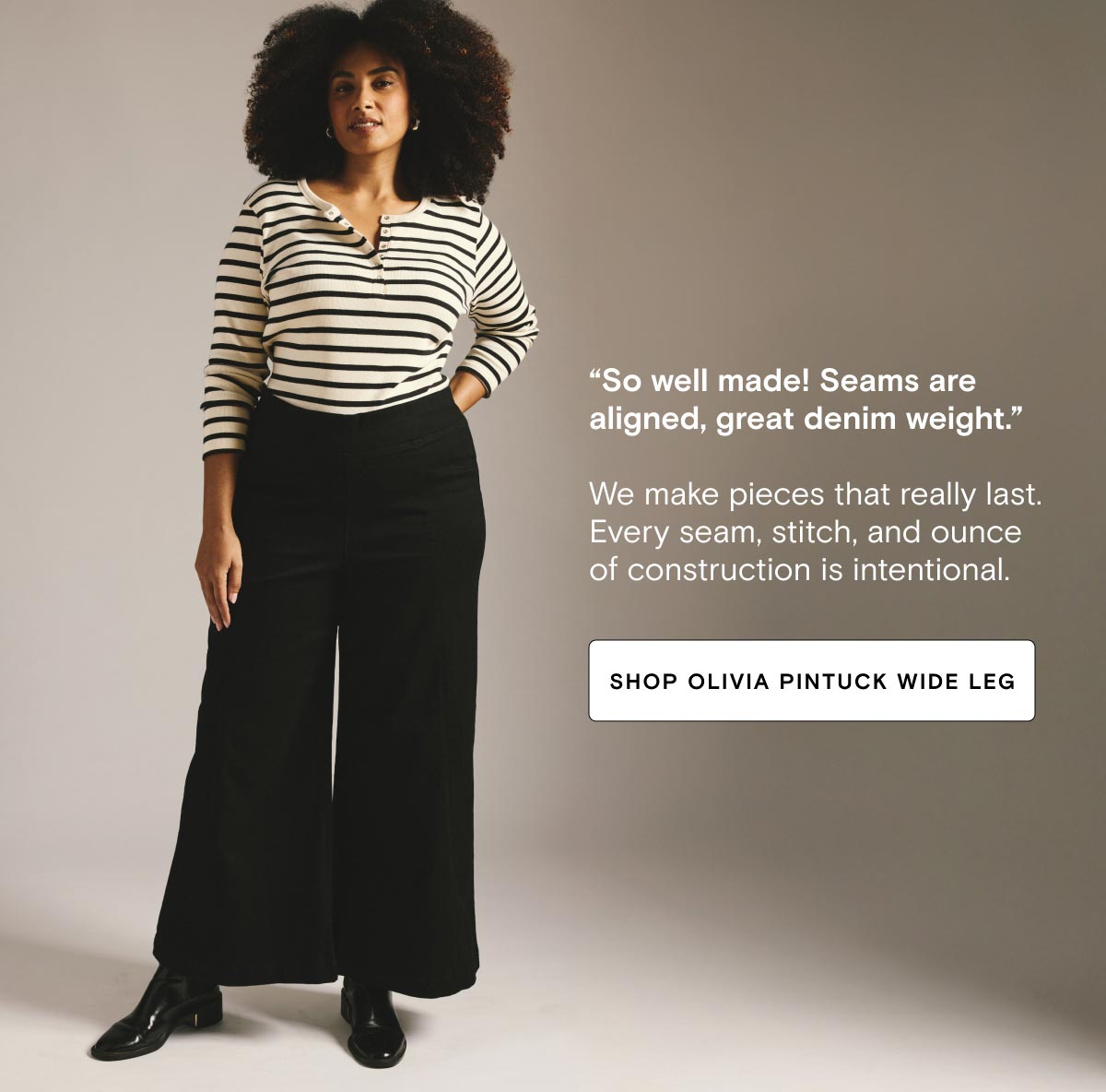 Shop Olivia Pintuck Wide Leg