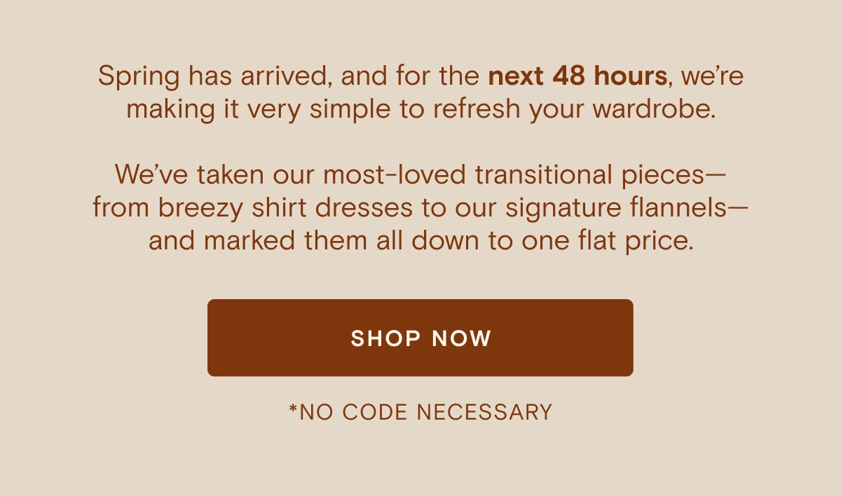 Shop Flash Sale - 48 hours - No Code Needed