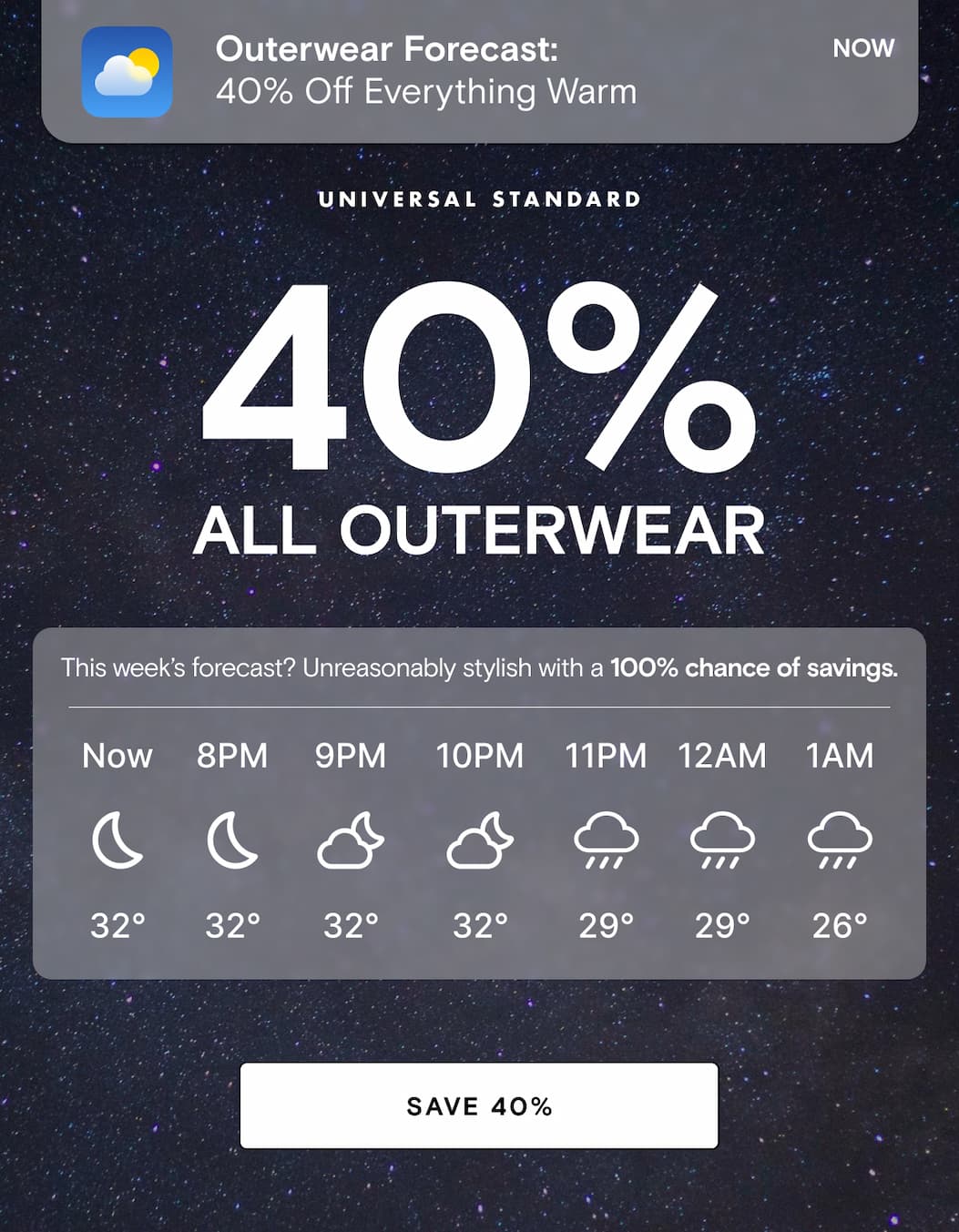 40% OFF Outerwear
