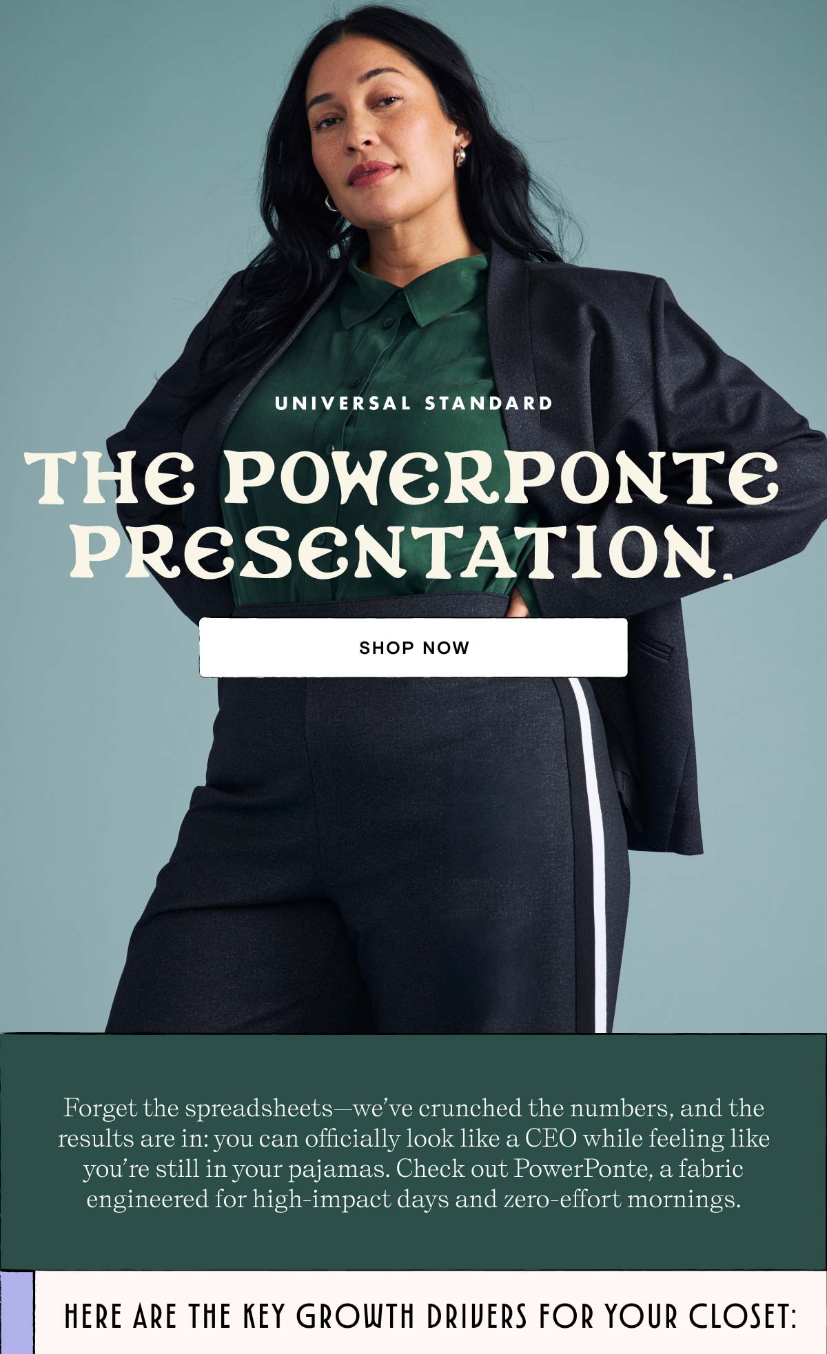 PowerPonte Denim Collarless Blazer