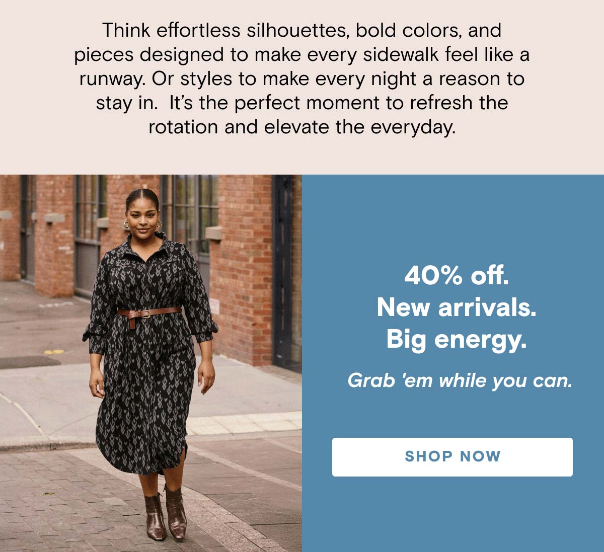 40% off new arrivals