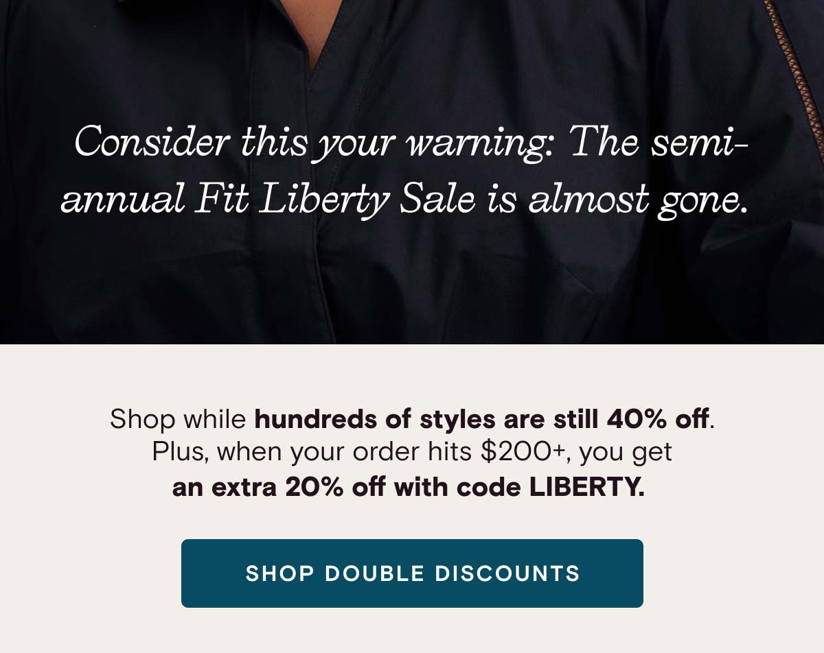 Get extra 20% OFF with Code Liberty