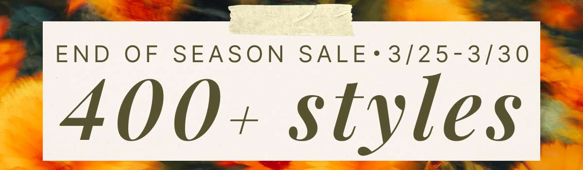 End of Season Sale