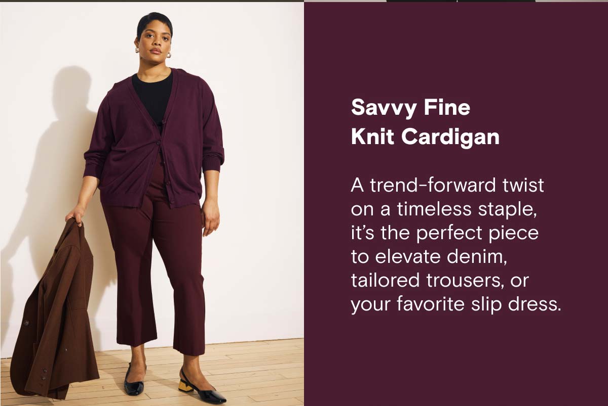 Savvy Fine Knit Cardigan