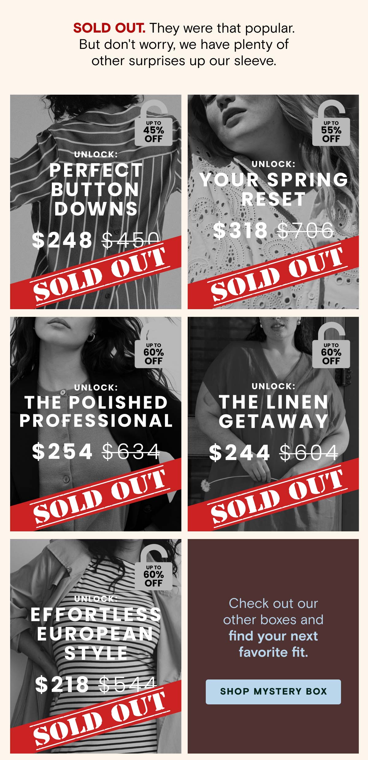 5 Boxes Sold Out