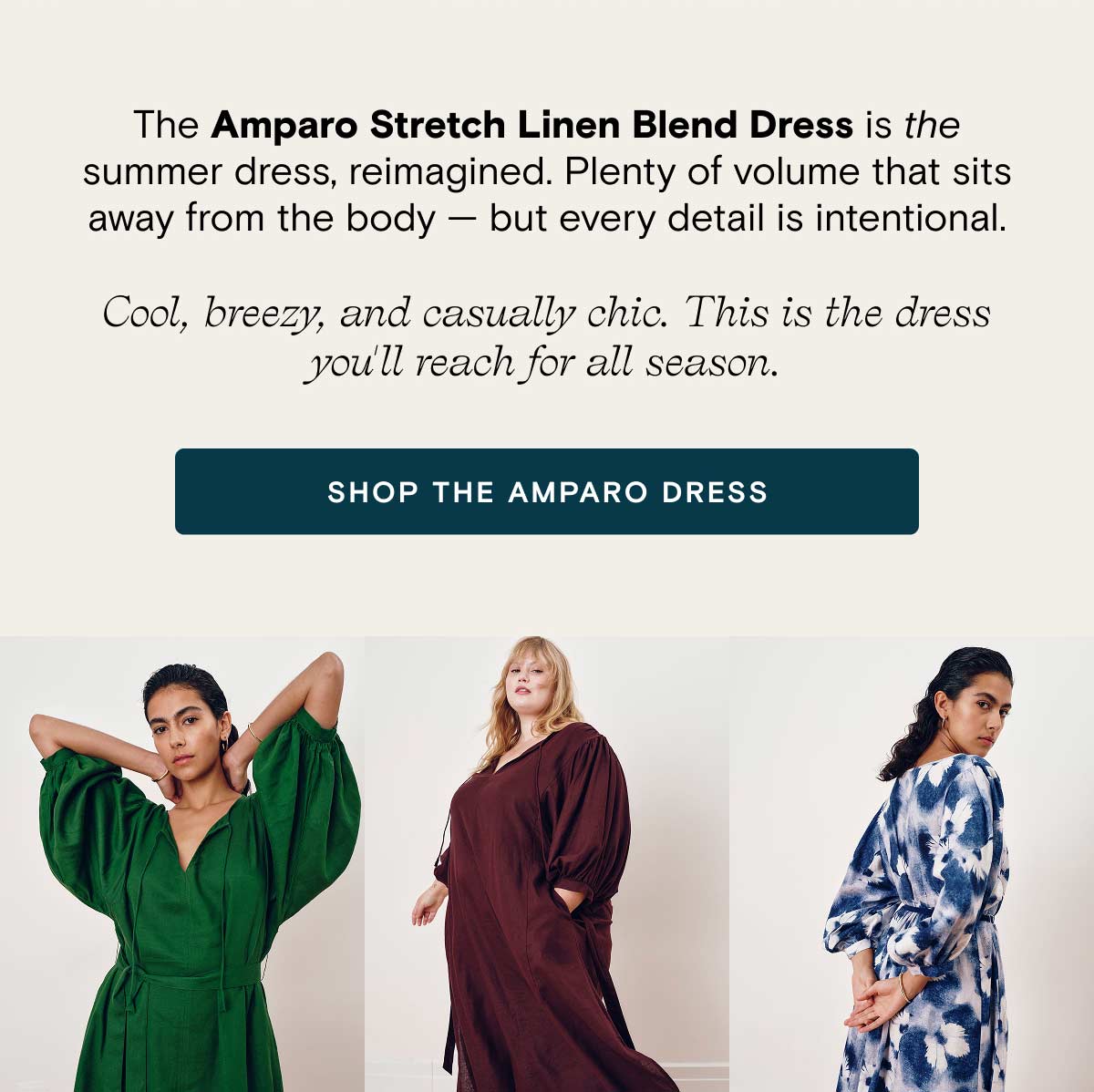 Amparo Stretch Linen Blend Dress