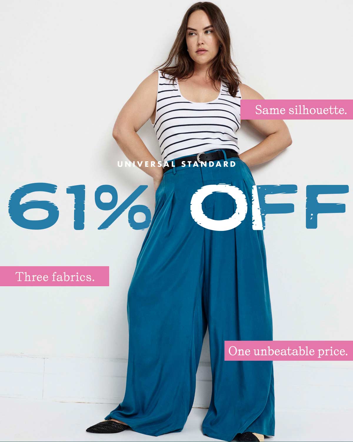 61% off wide leg capsule
